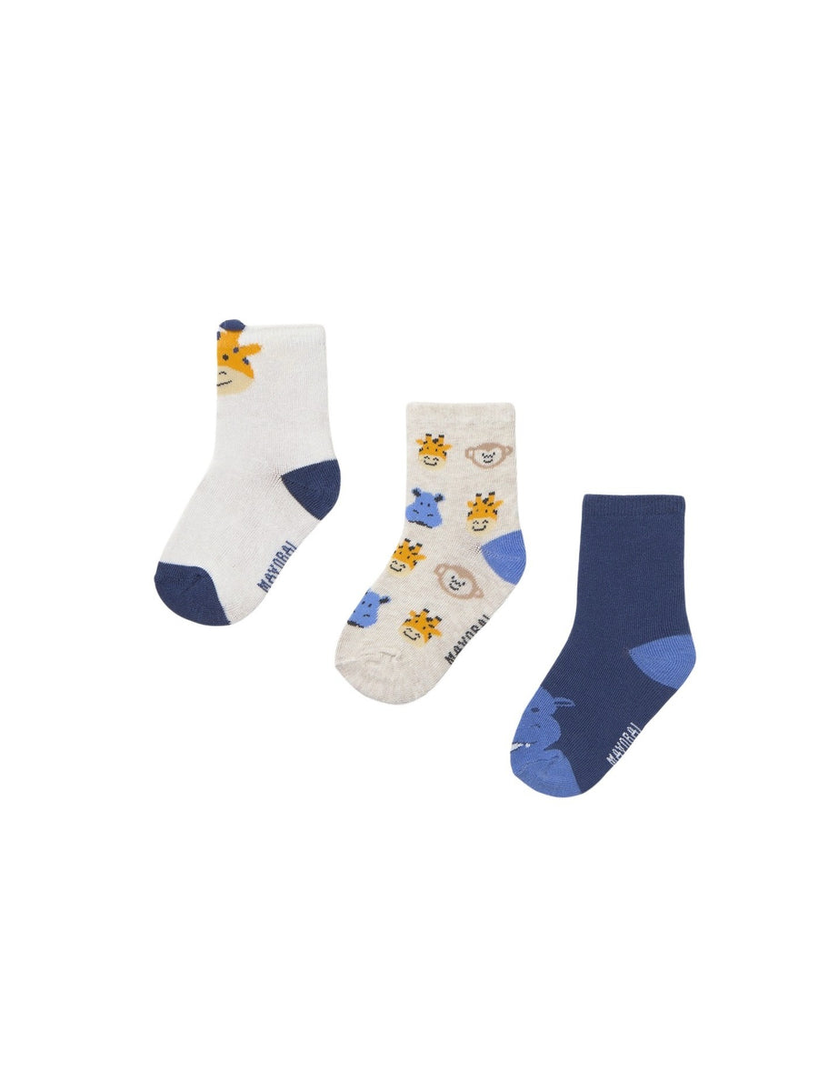 Set 2 soquetes aplicações Oceano (Azul)  para Bebé Menino - Mayoral