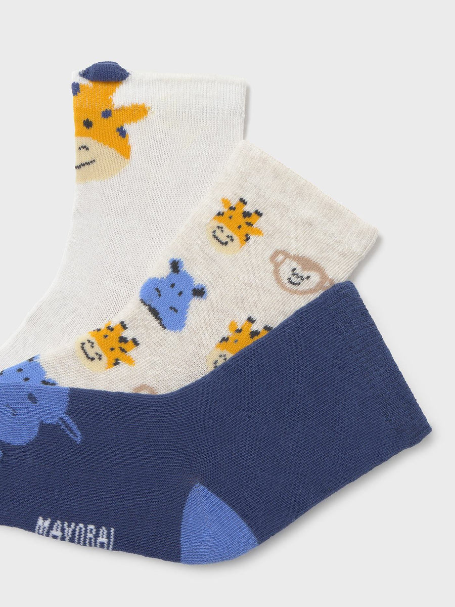 Set 2 soquetes aplicações Oceano (Azul)  para Bebé Menino - Mayoral