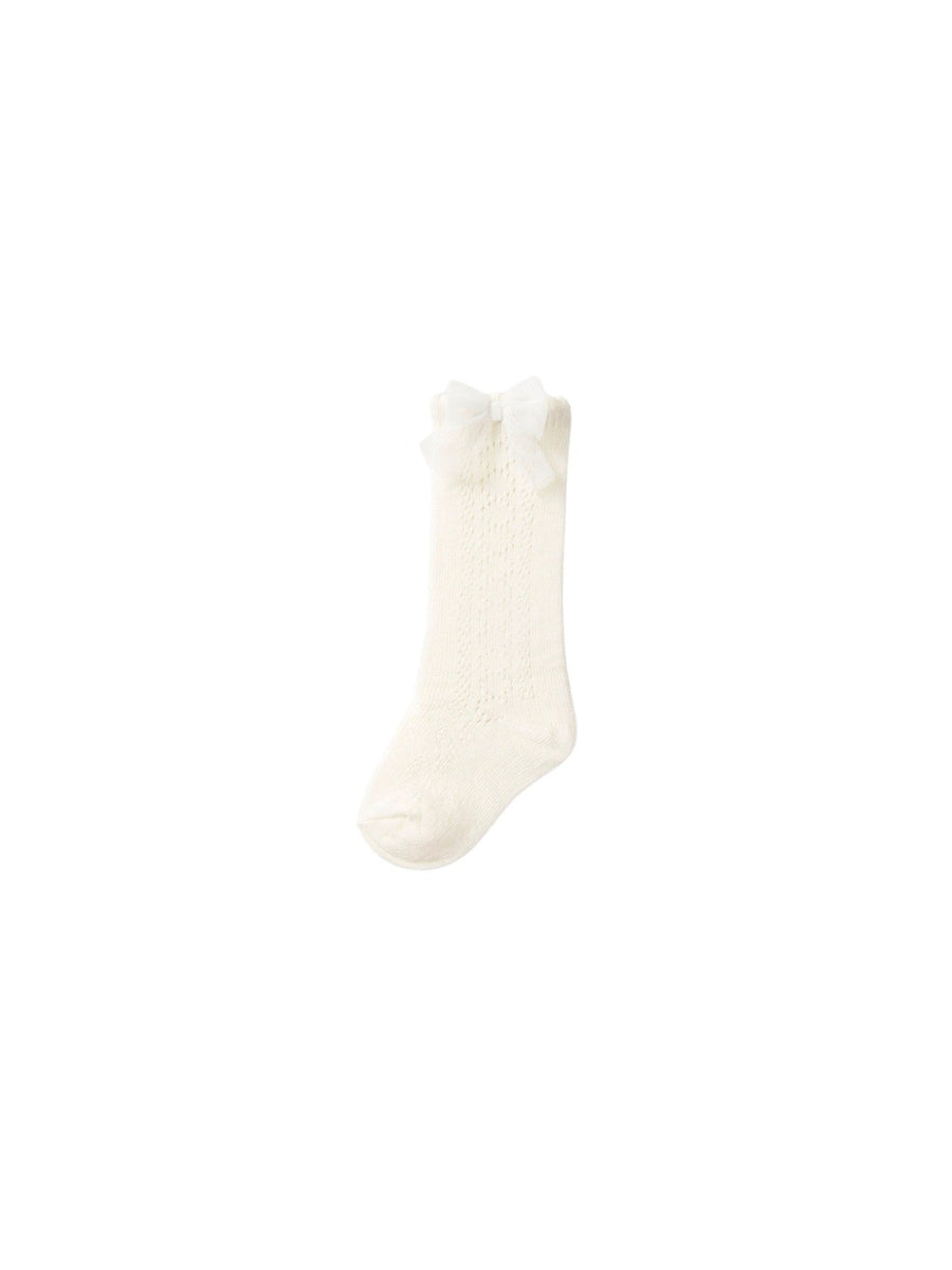 Meias altas Crú (Creme / Pérola)  para Bebé Menina - Mayoral