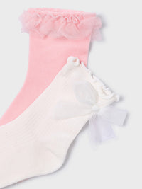 Pack 2 soquetes Blossom (Rosa)  para Menina - Mayoral