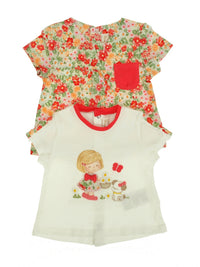 Pack 2 camisetas m/curta Coral (Vermelho)  para Bebé Menina - Mayoral