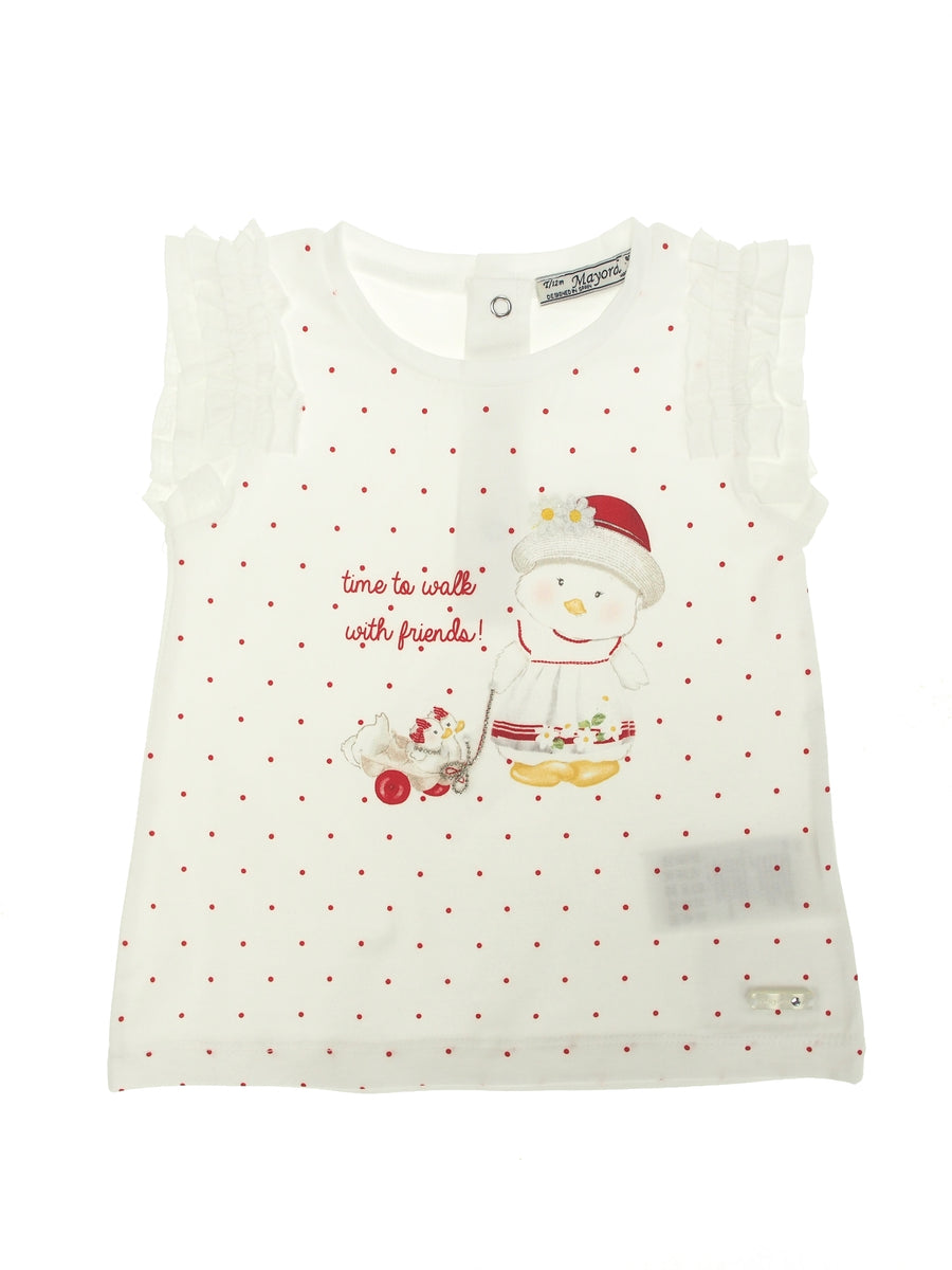 Camiseta m/curta patita Melancia (Vermelho)  para Bebé Menina - Mayoral