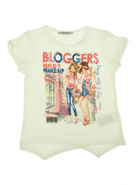 Camiseta m/curta "bloggers" Gerânio (Vermelho)  para Menina - Mayoral