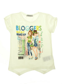Camiseta m/curta "bloggers" Kiwi (Verde Alface)  para Menina - Mayoral