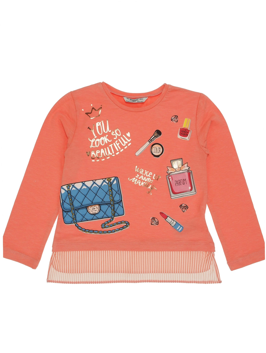 Camiseta m/comp. cosmeticos Gerânio (Vermelho)  para Menina - Mayoral