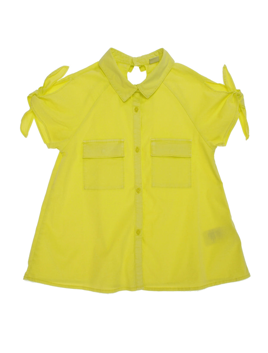 Blusa popeline bolsos Limonada (Amarelo)  para Menina - Mayoral