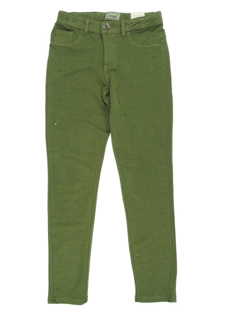 Jeggings strass Verde caça (Verde Tropa)  para Menina - Mayoral