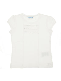 Camiseta básica Branco (Branco)  para Menina - Mayoral