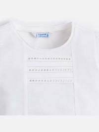 Camiseta básica Branco (Branco)  para Menina - Mayoral