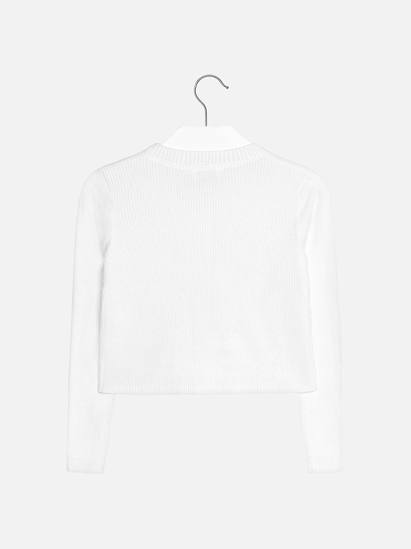Casaco tricot básico Branco (Branco)  para Menina - Mayoral