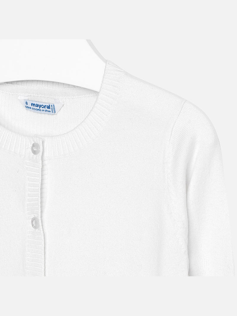 Casaco tricot básico Branco (Branco)  para Menina - Mayoral