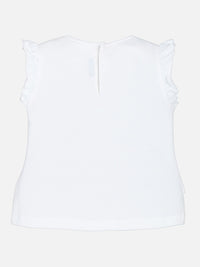 Camiseta folhos Bco-marinh (Marinho)  para Bebé Menina - Mayoral