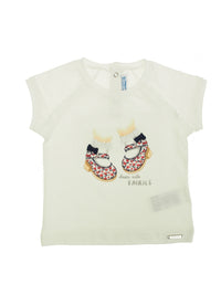 Camiseta m/curta sapatos Marinho (Marinho)  para Bebé Menina - Mayoral