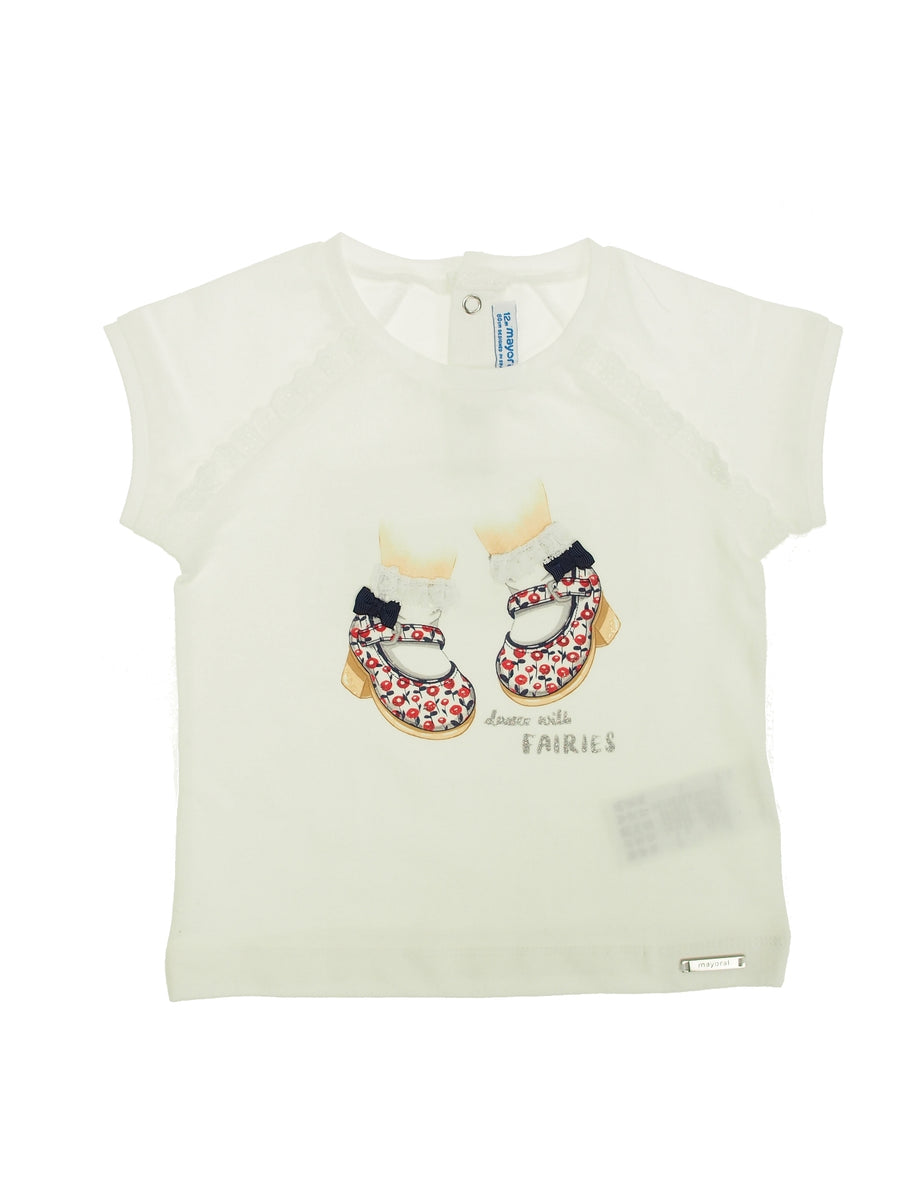 Camiseta m/curta sapatos Marinho (Marinho)  para Bebé Menina - Mayoral
