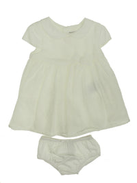 Vestido tul bordado Crú (Creme / Pérola)  para Bebé Menina - Mayoral