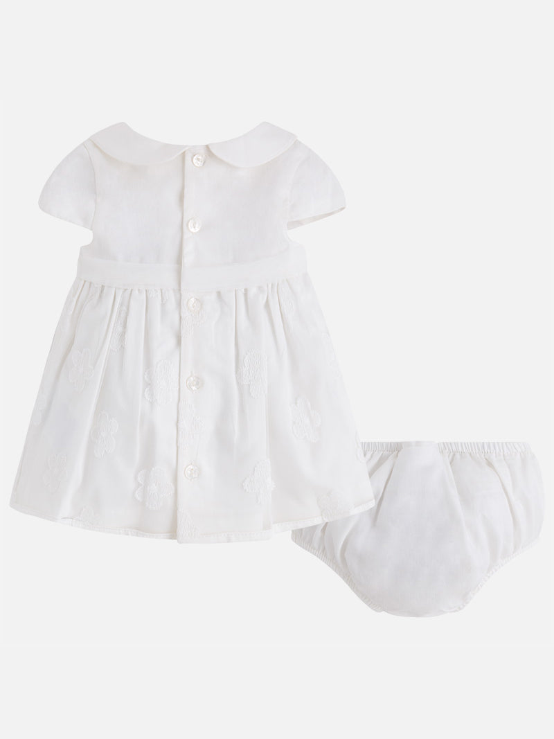 Vestido tul bordado Crú (Creme / Pérola)  para Bebé Menina - Mayoral