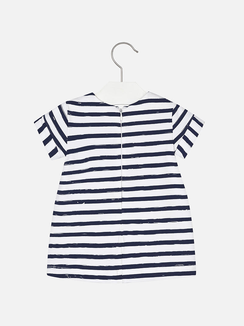 Vestido riscas carro Marinho (Marinho)  para Bebé Menina - Mayoral