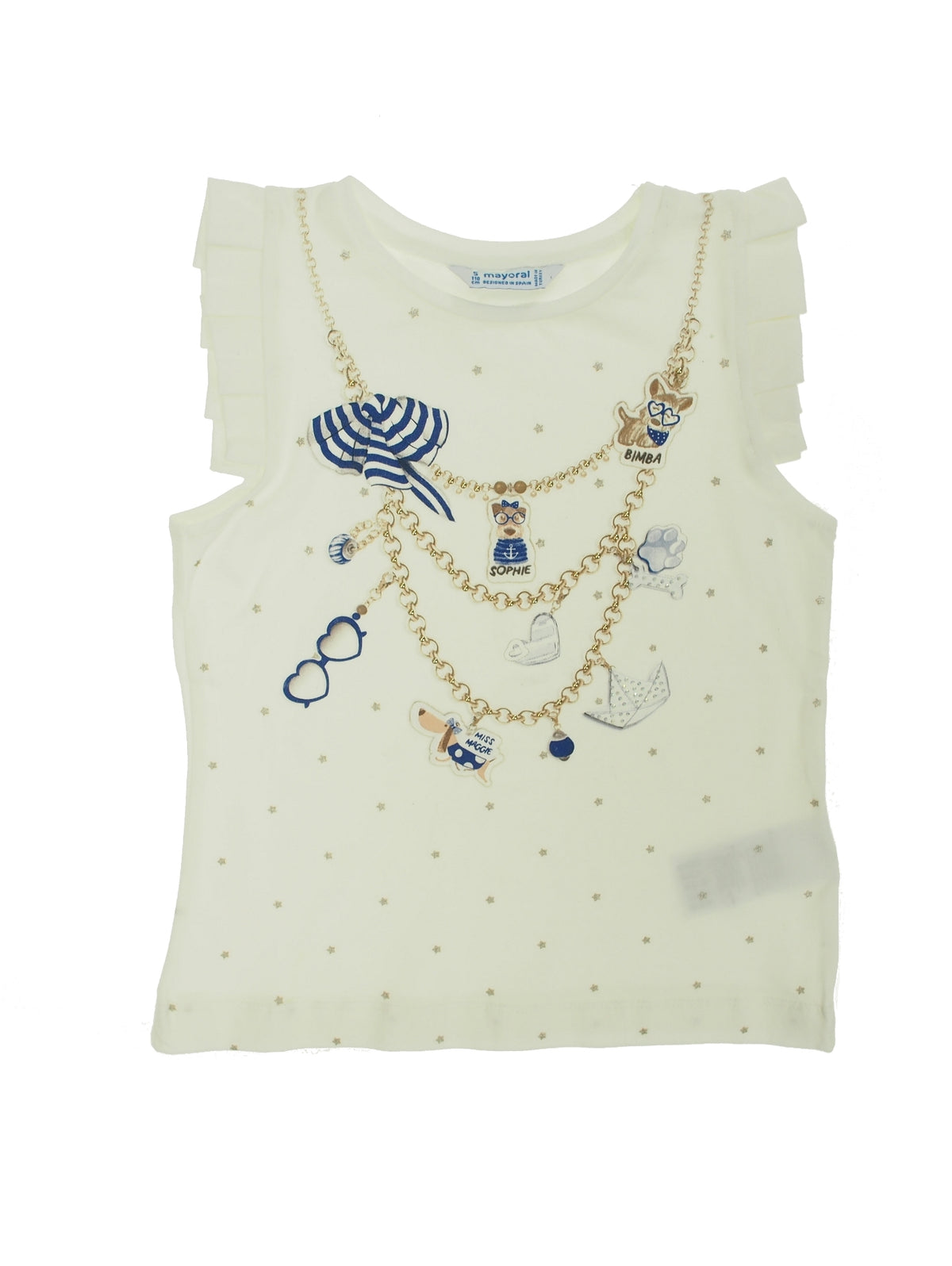 Camiseta alças strass Marinho (Marinho)  para Menina - Mayoral