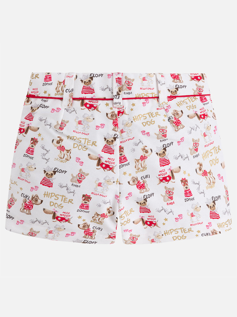 Short otoman estampado Vermelho (Vermelho)  para Menina - Mayoral
