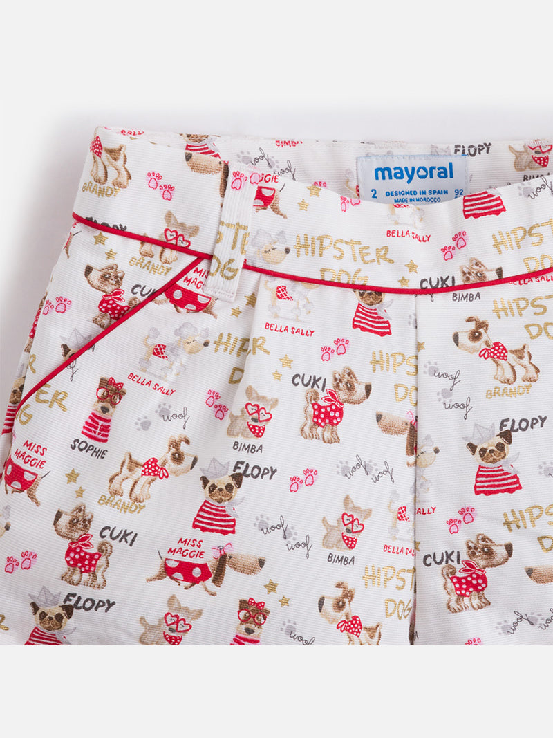 Short otoman estampado Vermelho (Vermelho)  para Menina - Mayoral