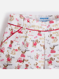 Short otoman estampado Vermelho (Vermelho)  para Menina - Mayoral