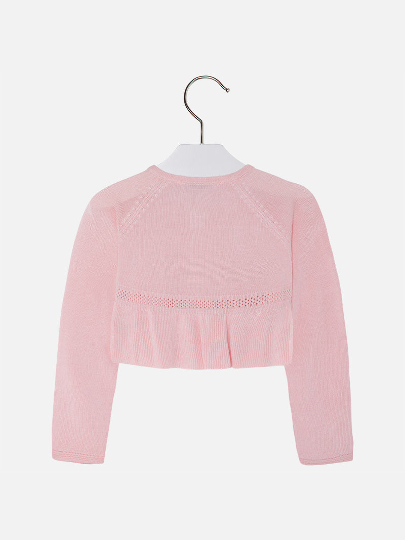 Casaco tricô flor guipur Rubor (Rosa)  para Menina - Mayoral
