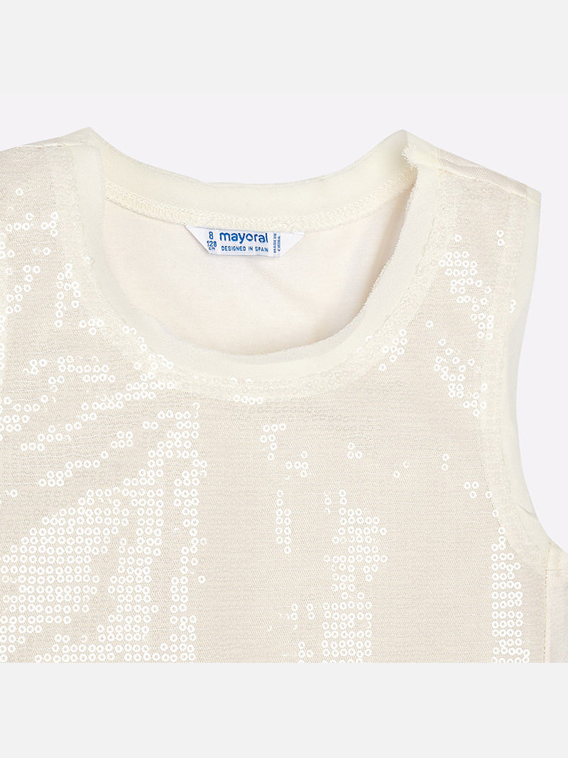 Camiseta lantejolas Champanhe (Dourado)  para Menina - Mayoral