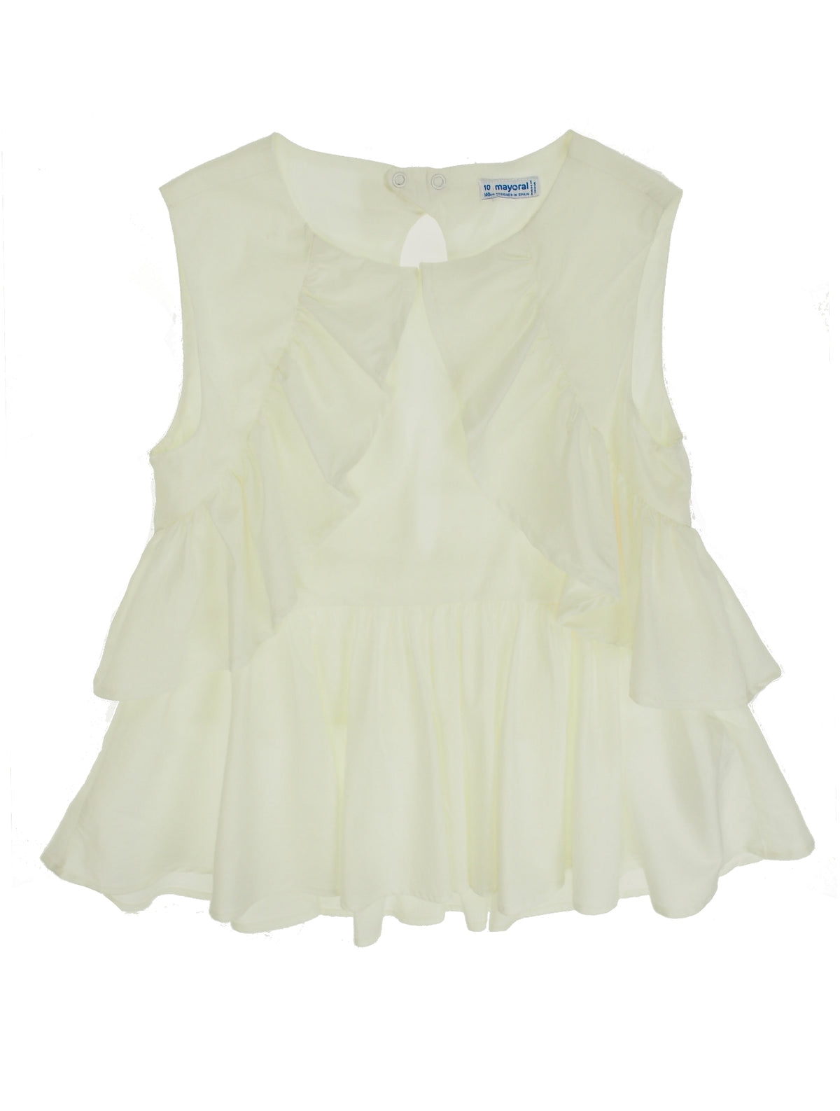 Túnica folhos Crú (Creme / Pérola)  para Menina - Mayoral