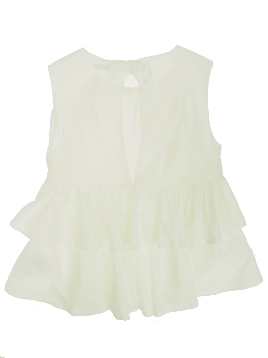 Túnica folhos Crú (Creme / Pérola)  para Menina - Mayoral