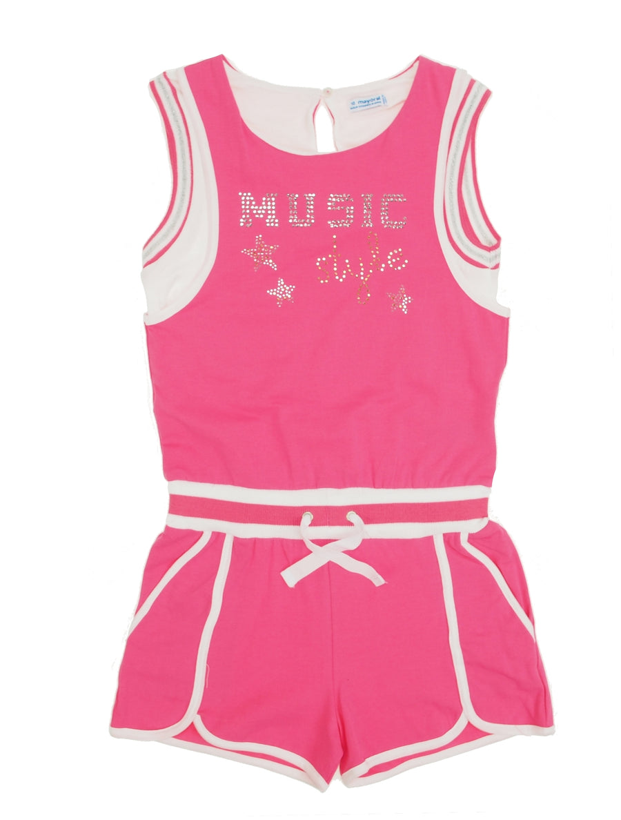 Macacão malha "music" Fúcsia (Fúcsia)  para Menina - Mayoral