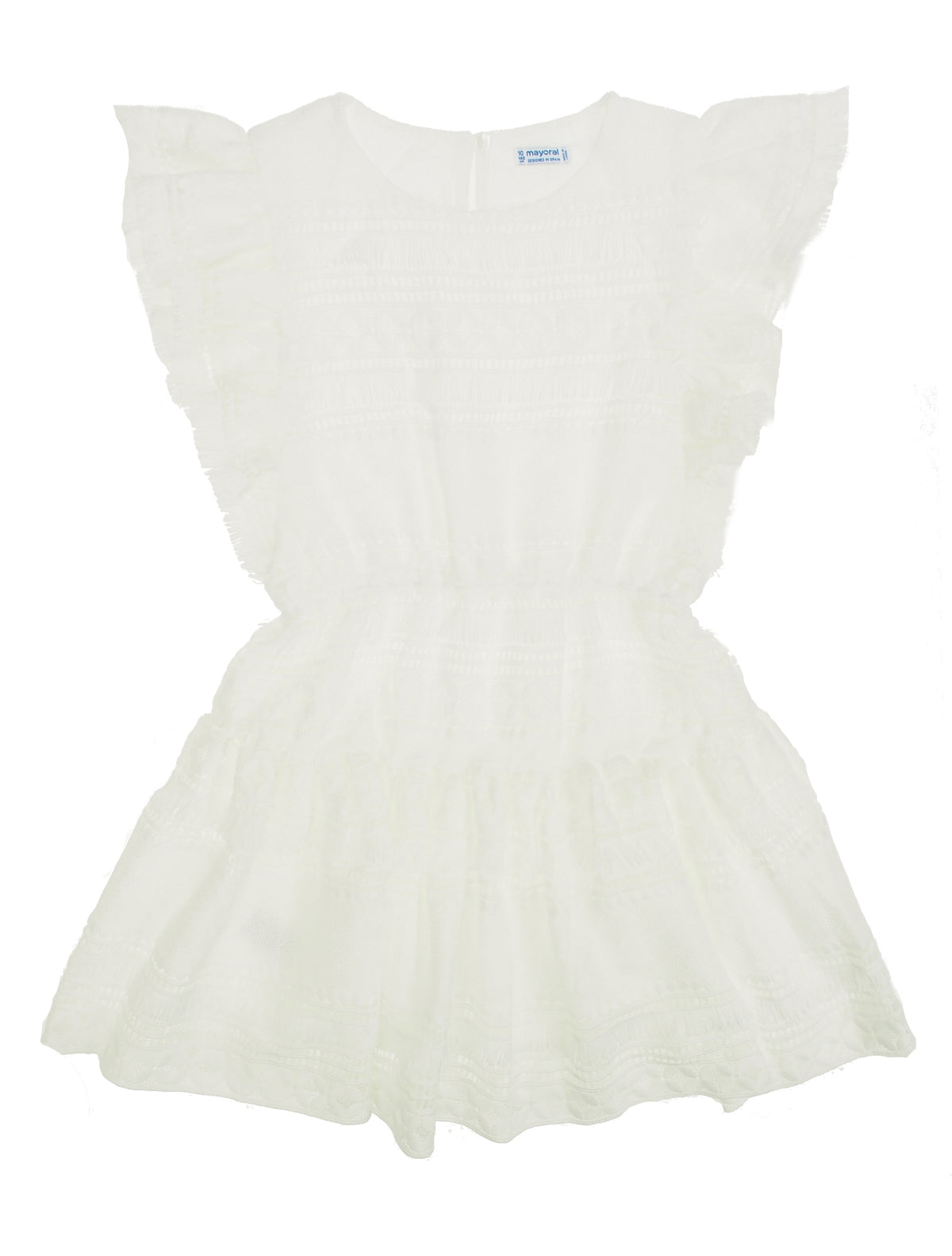 Vestido guipur Crú (Creme / Pérola)  para Menina - Mayoral