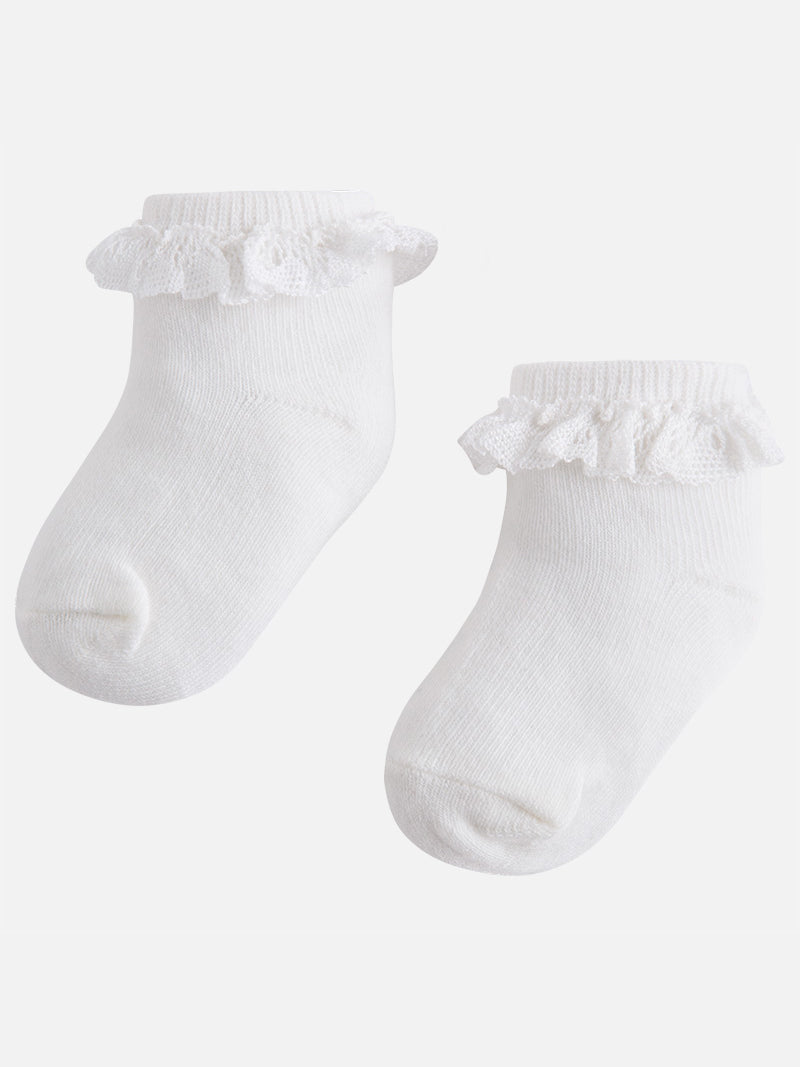 Soquetes Crú (Creme / Pérola)  para Bebé Menina - Mayoral