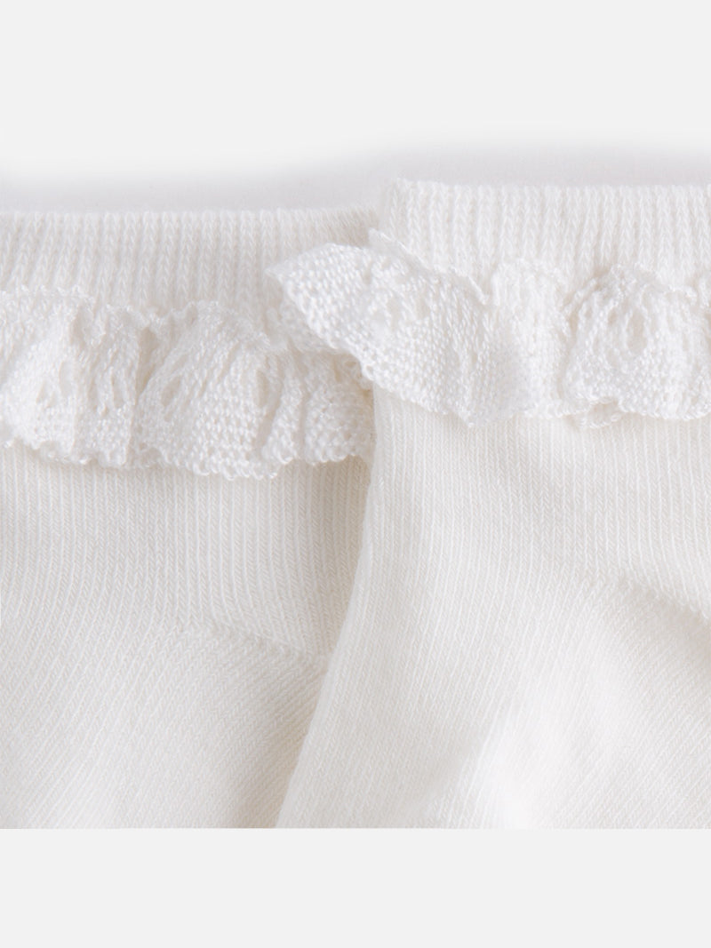 Soquetes Crú (Creme / Pérola)  para Bebé Menina - Mayoral