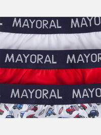 Set 3 slips estamp./lisos Cereja (Vermelho)  para Menino - Mayoral