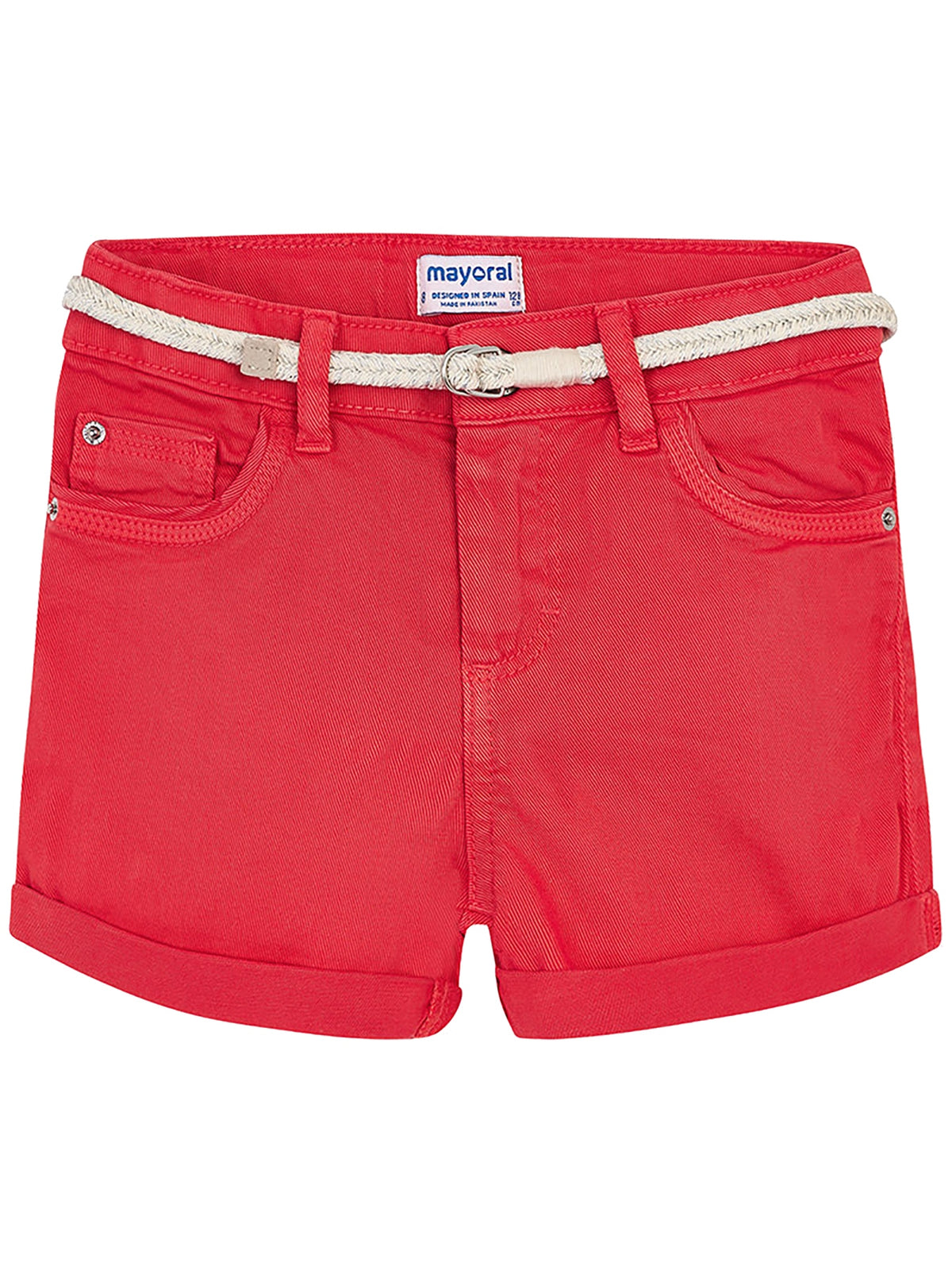 Short sarja básico Diospiro (Vermelho)  para Menina - Mayoral