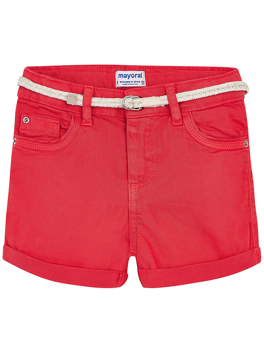 Short sarja básico Diospiro (Vermelho)  para Menina - Mayoral