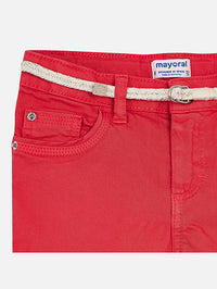 Short sarja básico Diospiro (Vermelho)  para Menina - Mayoral