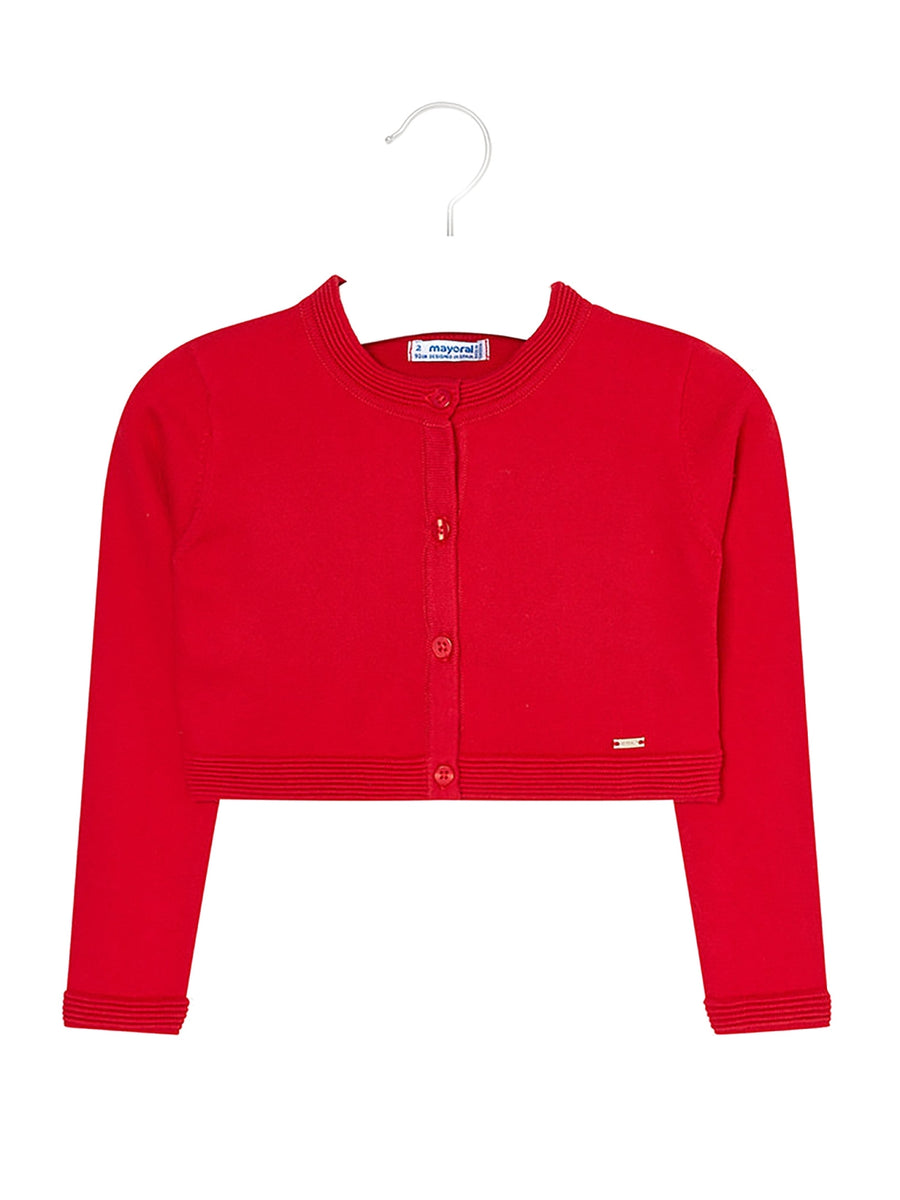 Casaco tricô básico comprido Vermelho (Vermelho)  para Menina - Mayoral
