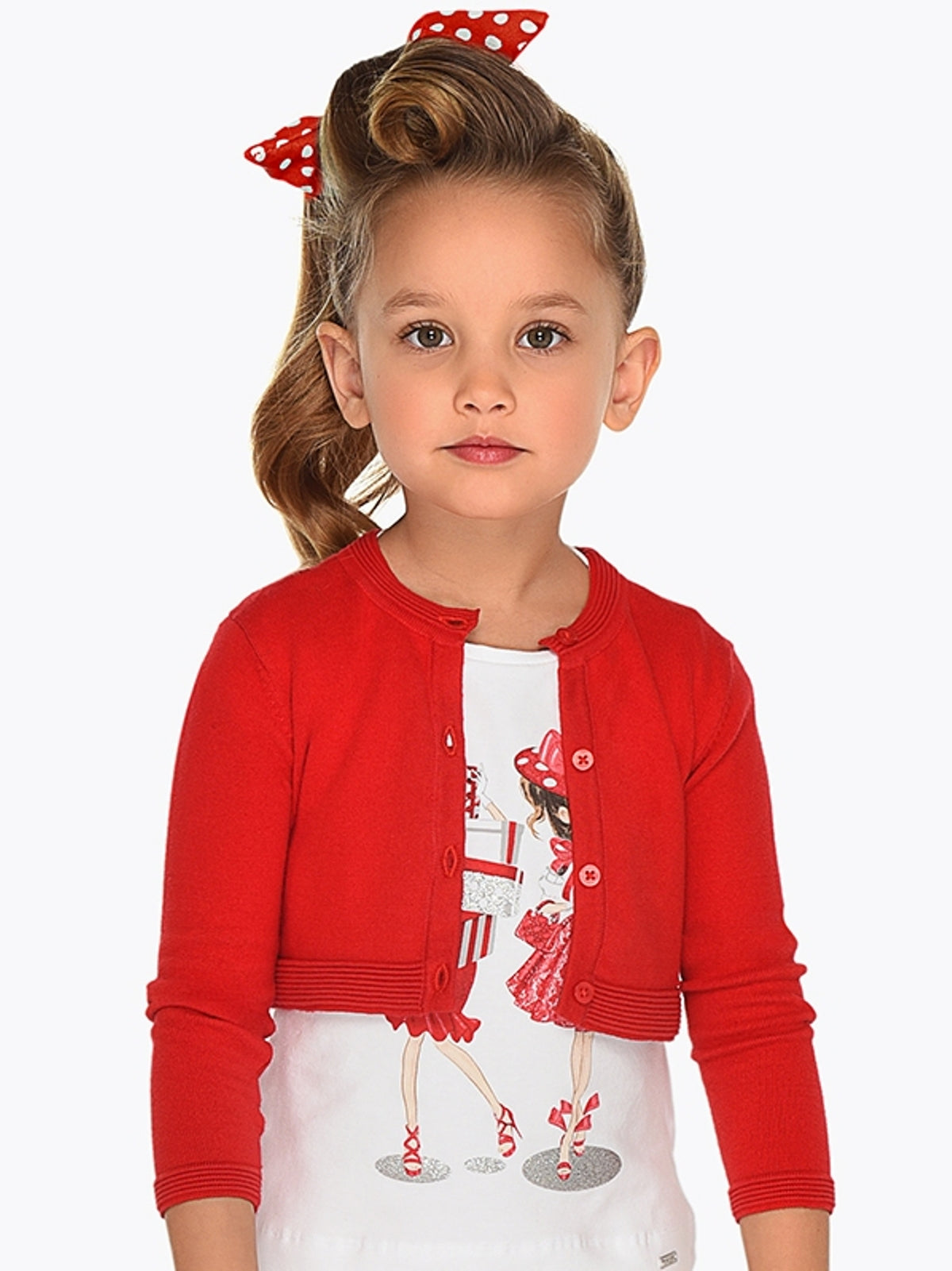 Casaco tricô básico comprido Vermelho (Vermelho)  para Menina - Mayoral