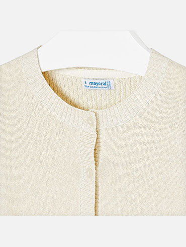 Casaco tricot básico Areia lure (Bege)  para Menina - Mayoral