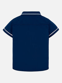 Camisa m/curta Azul (Azul)  para Bebé Menino - Mayoral