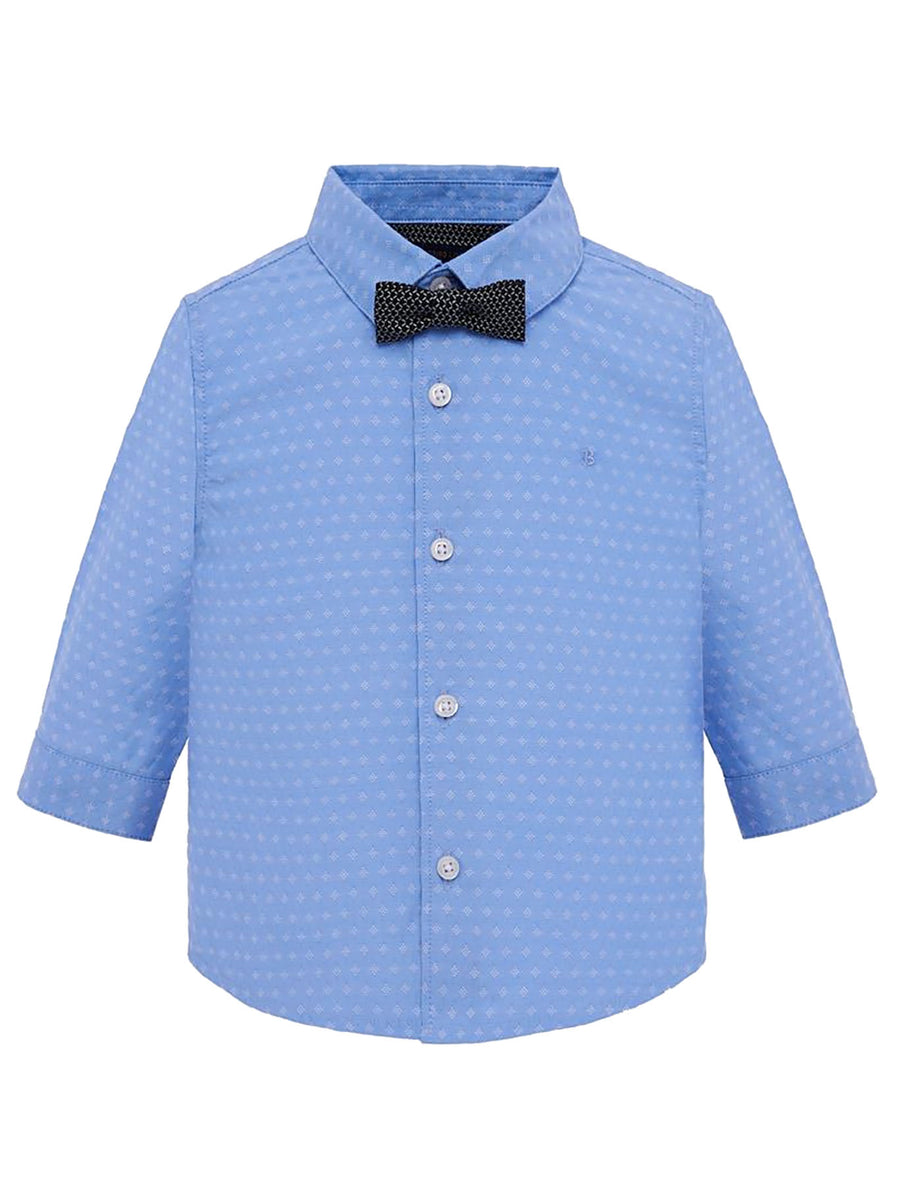 Camisa m/comp. clássica laço Celeste (Celeste)  para Bebé Menino - Mayoral
