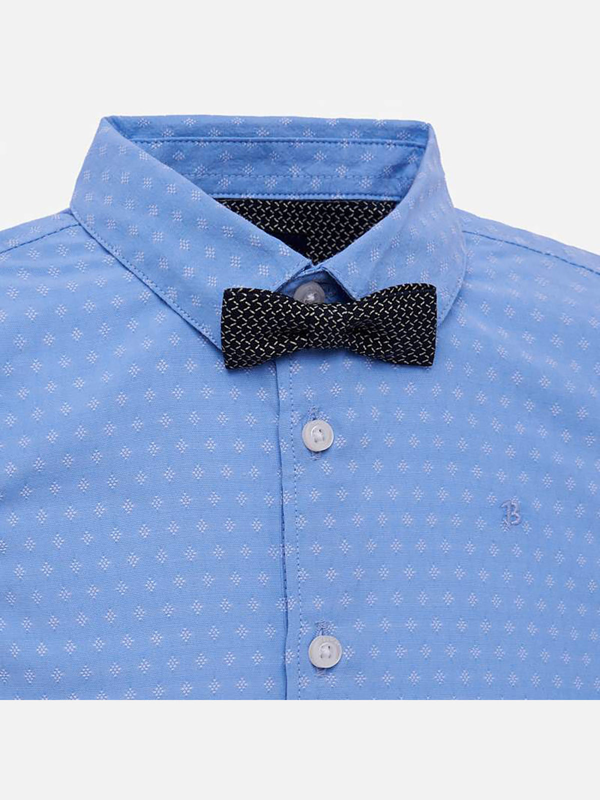 Camisa m/comp. clássica laço Celeste (Celeste)  para Bebé Menino - Mayoral