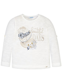 Blusa chapéus Crú (Creme / Pérola)  para Menina - Mayoral