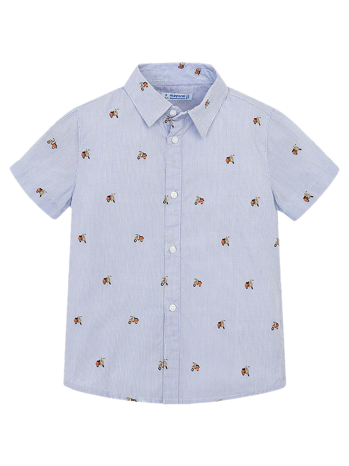 Camisa m/curta plumetti scoot Lavanda (Lilás)  para Menino - Mayoral