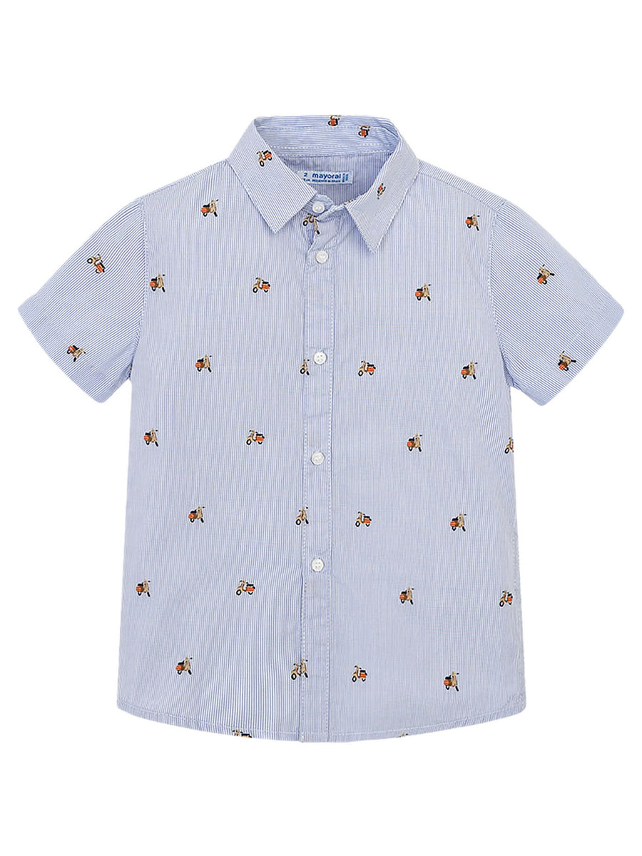 Camisa m/curta plumetti scoot Lavanda (Lilás)  para Menino - Mayoral