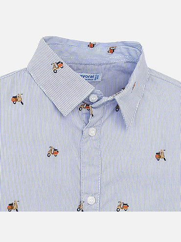 Camisa m/curta plumetti scoot Lavanda (Lilás)  para Menino - Mayoral