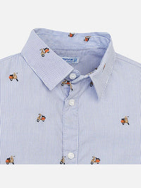 Camisa m/curta plumetti scoot Lavanda (Lilás)  para Menino - Mayoral