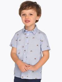 Camisa m/curta plumetti scoot Lavanda (Lilás)  para Menino - Mayoral
