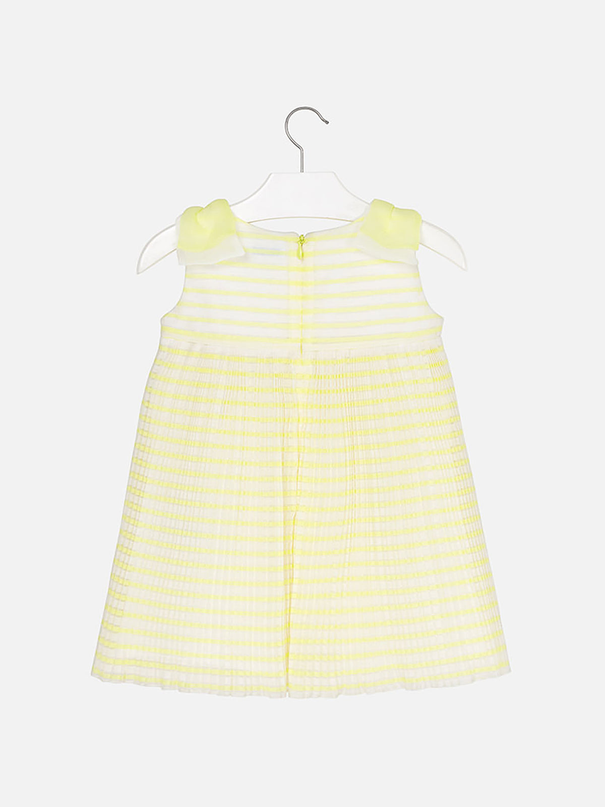 Vestido plissado laços Citrinos (Amarelo)  para Menina - Mayoral